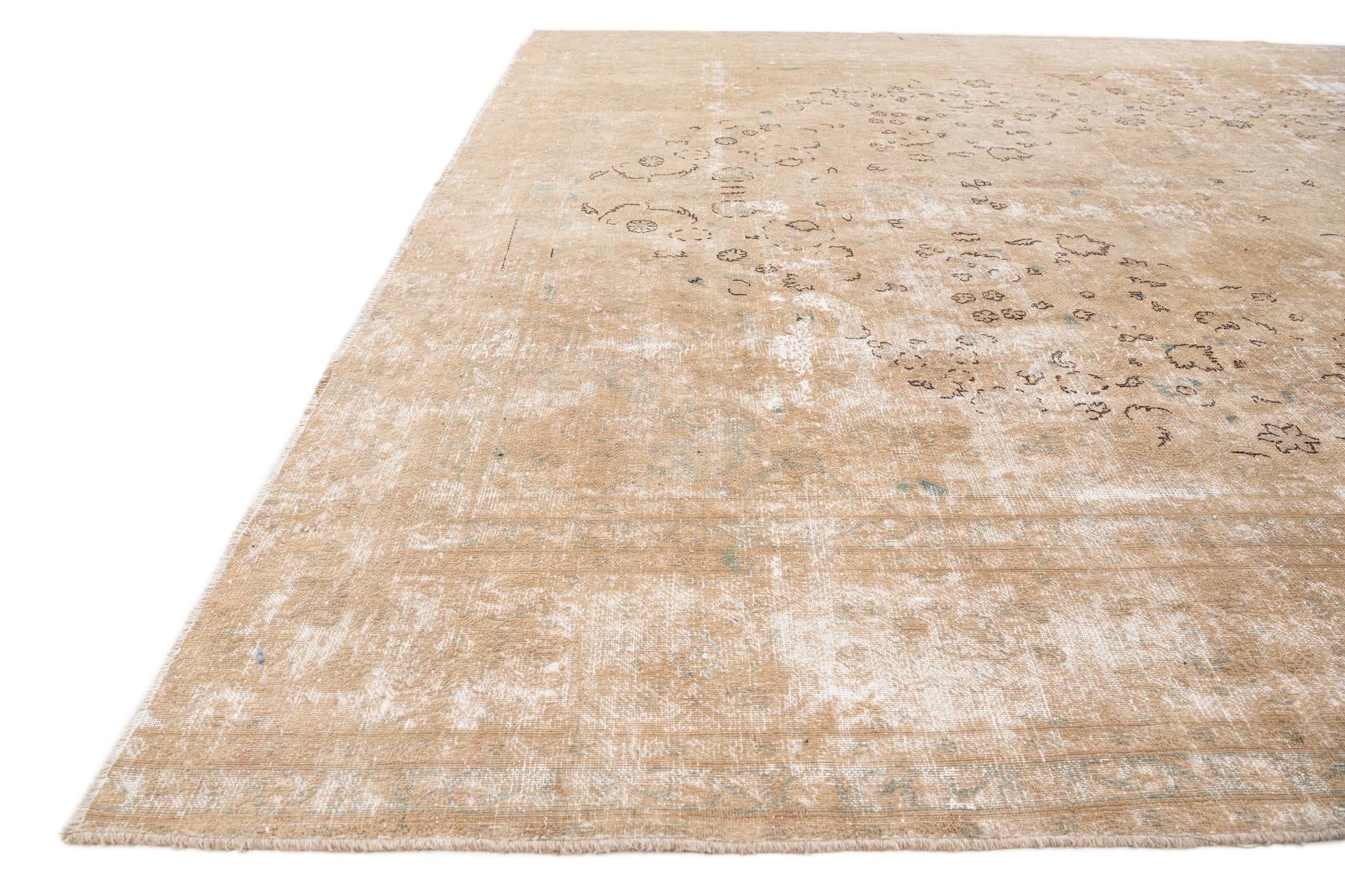 9' 6 x 12' Hand Knotted Ultra Vintage Persian Wool Rug