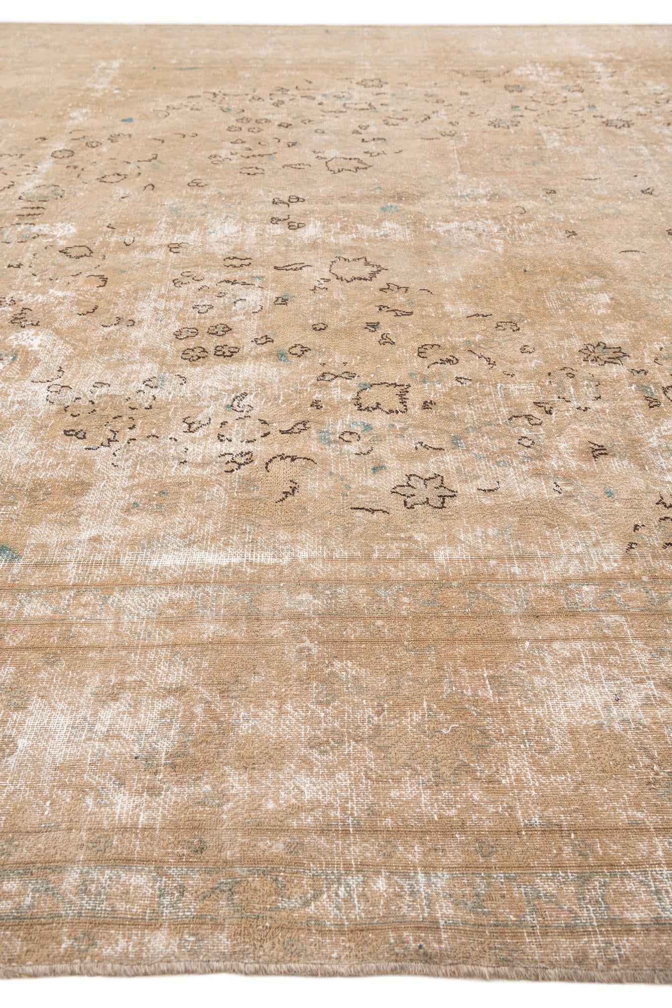 9' 6 x 12' Hand Knotted Ultra Vintage Persian Wool Rug
