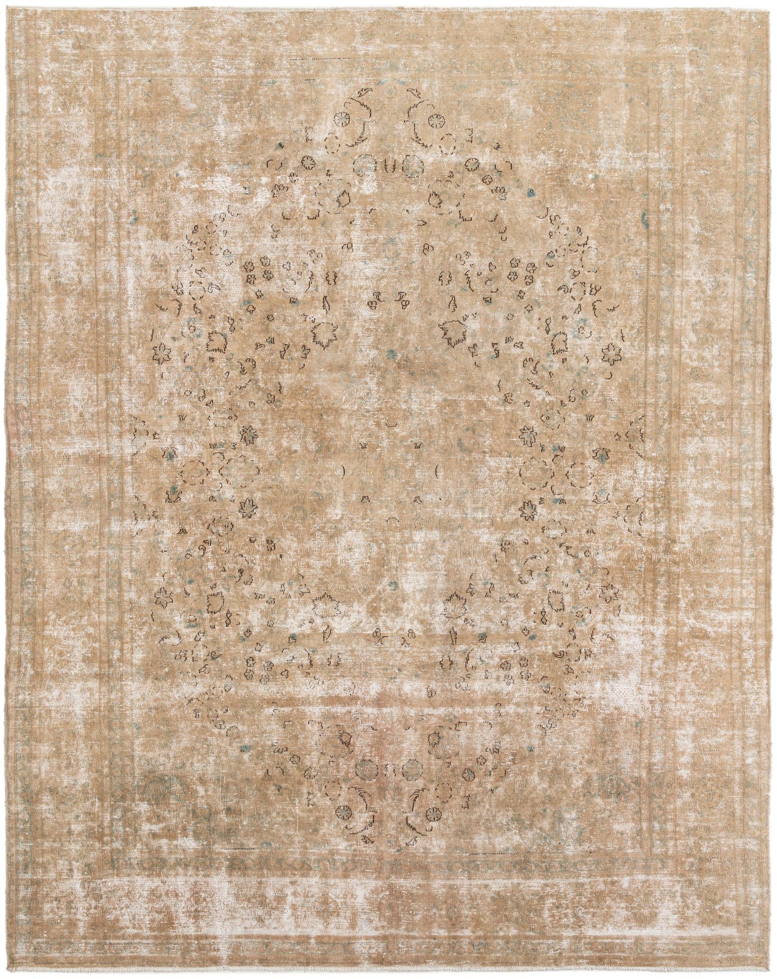 9' 6 x 12' Hand Knotted Ultra Vintage Persian Wool Rug