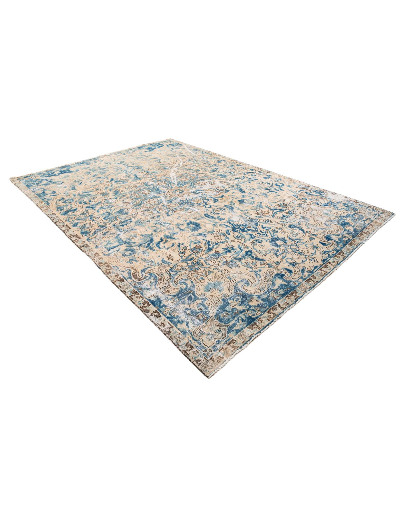 9' 8 x 11' 2 Hand Knotted Ultra Vintage Persian Wool Rug