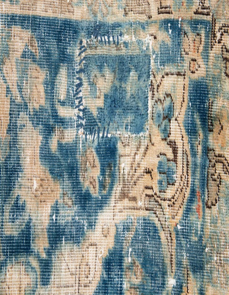 Detail image of 9' 8 x 11' 2  Hand Knotted Ultra Vintage Persian Wool Rug