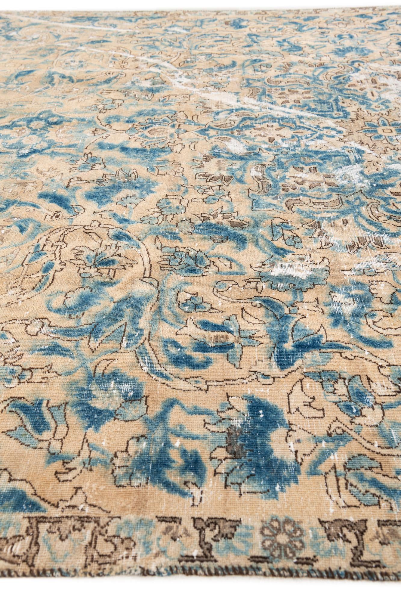 9' 8 x 11' 2 Hand Knotted Ultra Vintage Persian Wool Rug