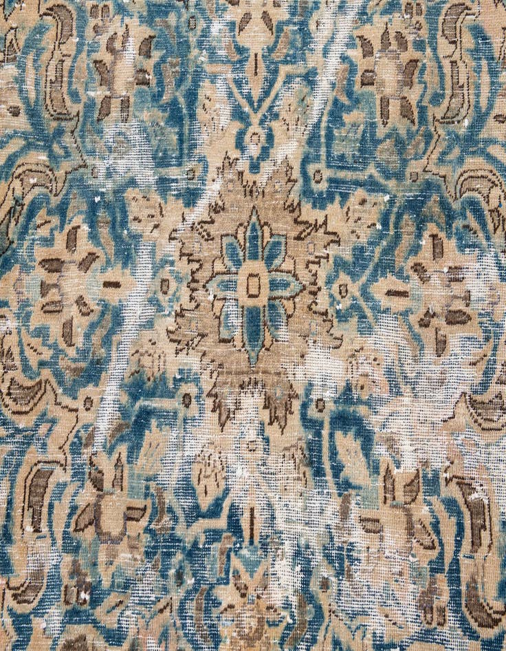 Detail image of 9' 8 x 11' 2  Hand Knotted Ultra Vintage Persian Wool Rug