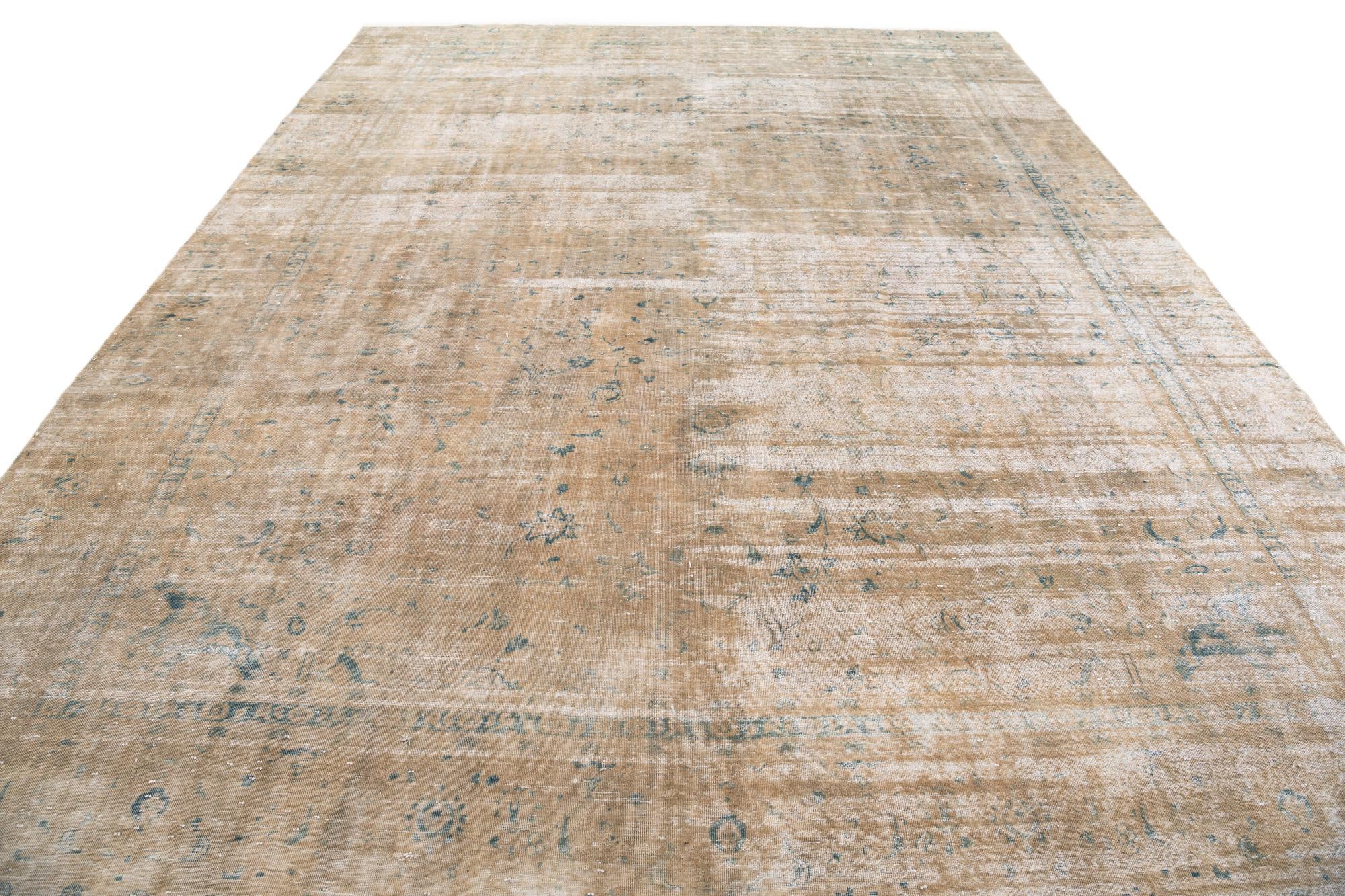 9' 3 x 12' 3 Hand Knotted Ultra Vintage Persian Wool Rug