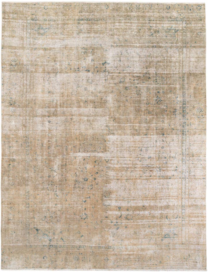 Detail image of 9' 3 x 12' 3 Hand Knotted Ultra Vintage Persian Wool Rug