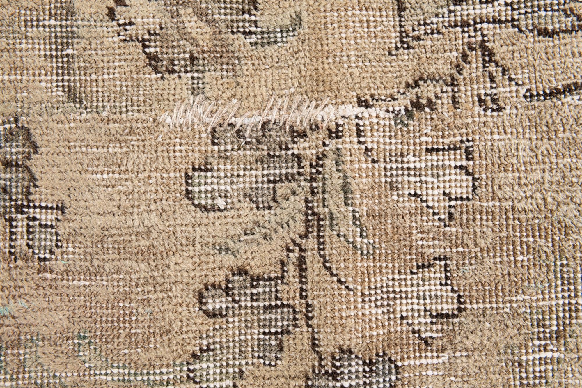 9' 3 x 11' 2 Hand Knotted Ultra Vintage Persian Wool Rug