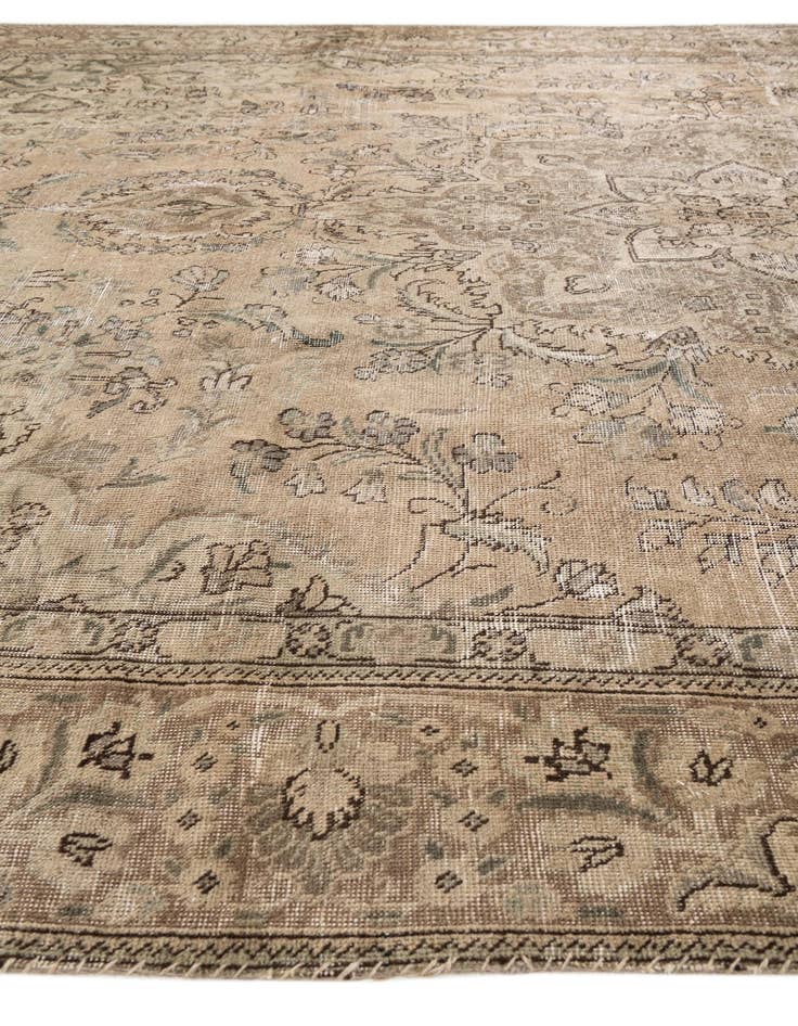 Detail image of 9' 3 x 11' 2  Hand Knotted Ultra Vintage Persian Wool Rug