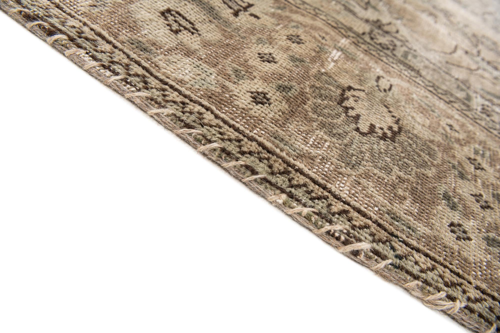 9' 3 x 11' 2 Hand Knotted Ultra Vintage Persian Wool Rug
