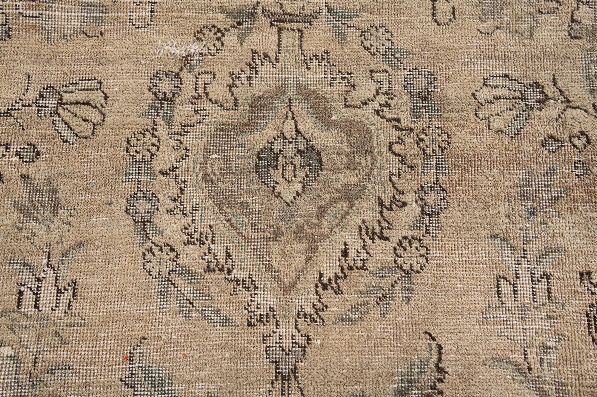 9' 3 x 11' 2 Hand Knotted Ultra Vintage Persian Wool Rug