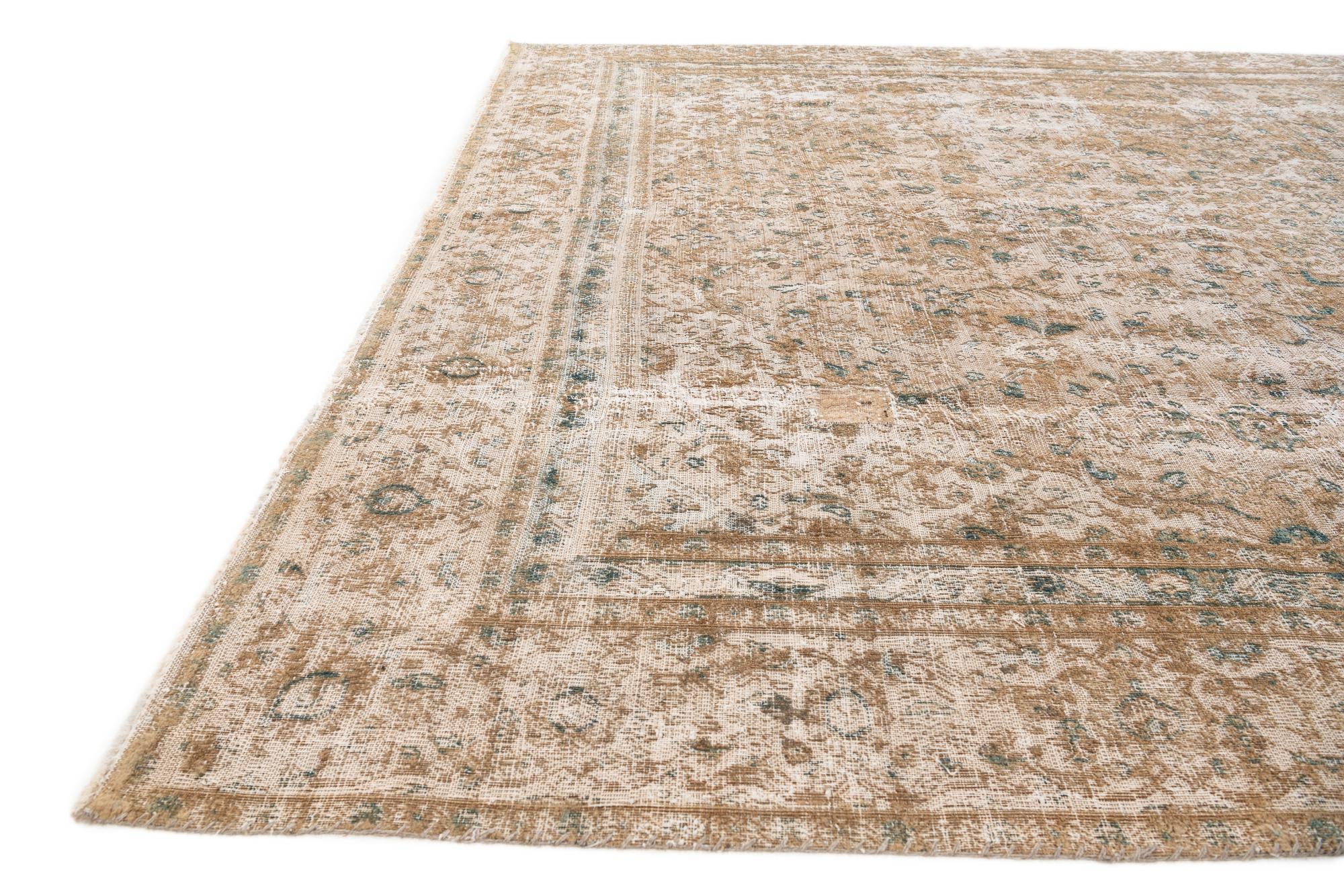 8' 4 x 12' 1 Hand Knotted Ultra Vintage Persian Wool Rug