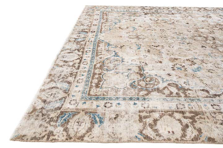 9' x 12' 1 Hand Knotted Ultra Vintage Persian Wool Rug
