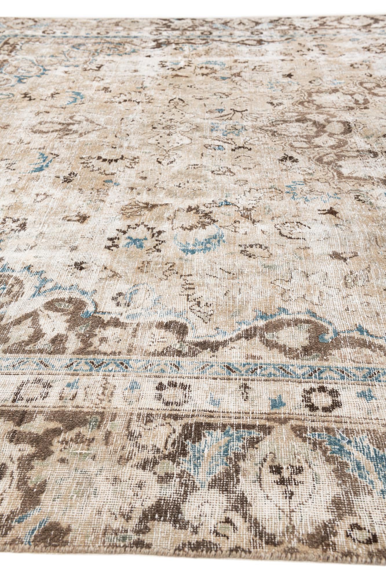9' x 12' 1 Hand Knotted Ultra Vintage Persian Wool Rug