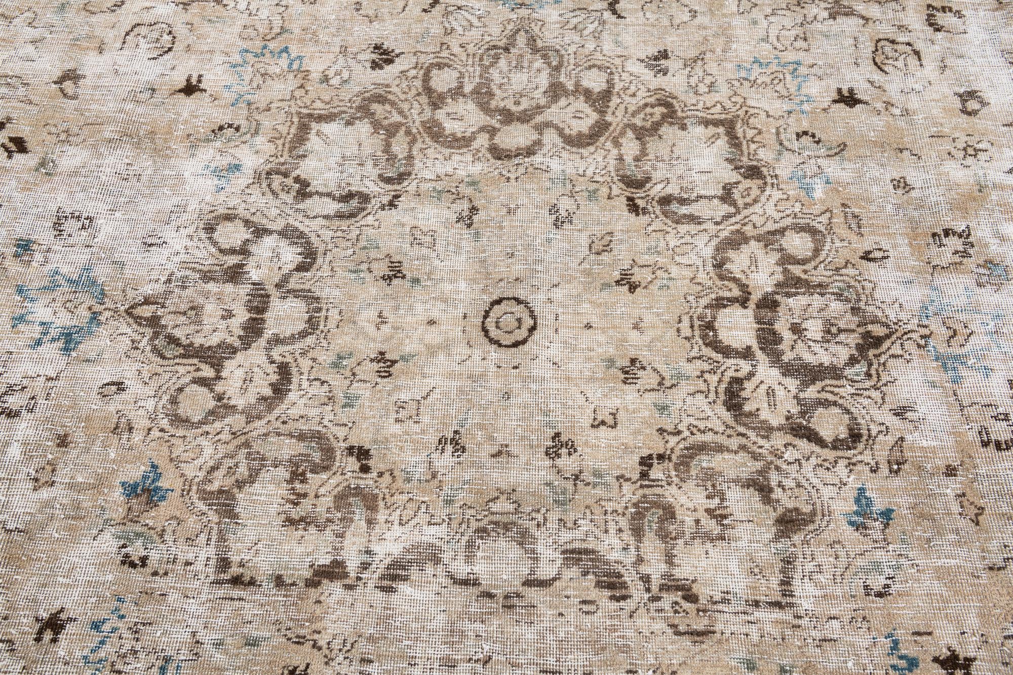 9' x 12' 1 Hand Knotted Ultra Vintage Persian Wool Rug