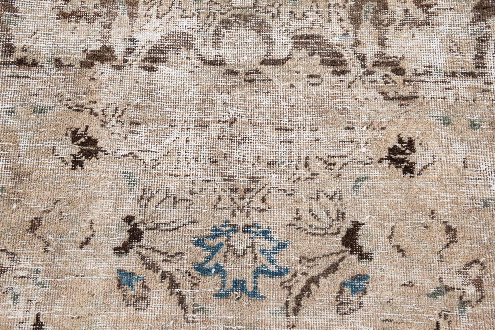 9' x 12' 1 Hand Knotted Ultra Vintage Persian Wool Rug
