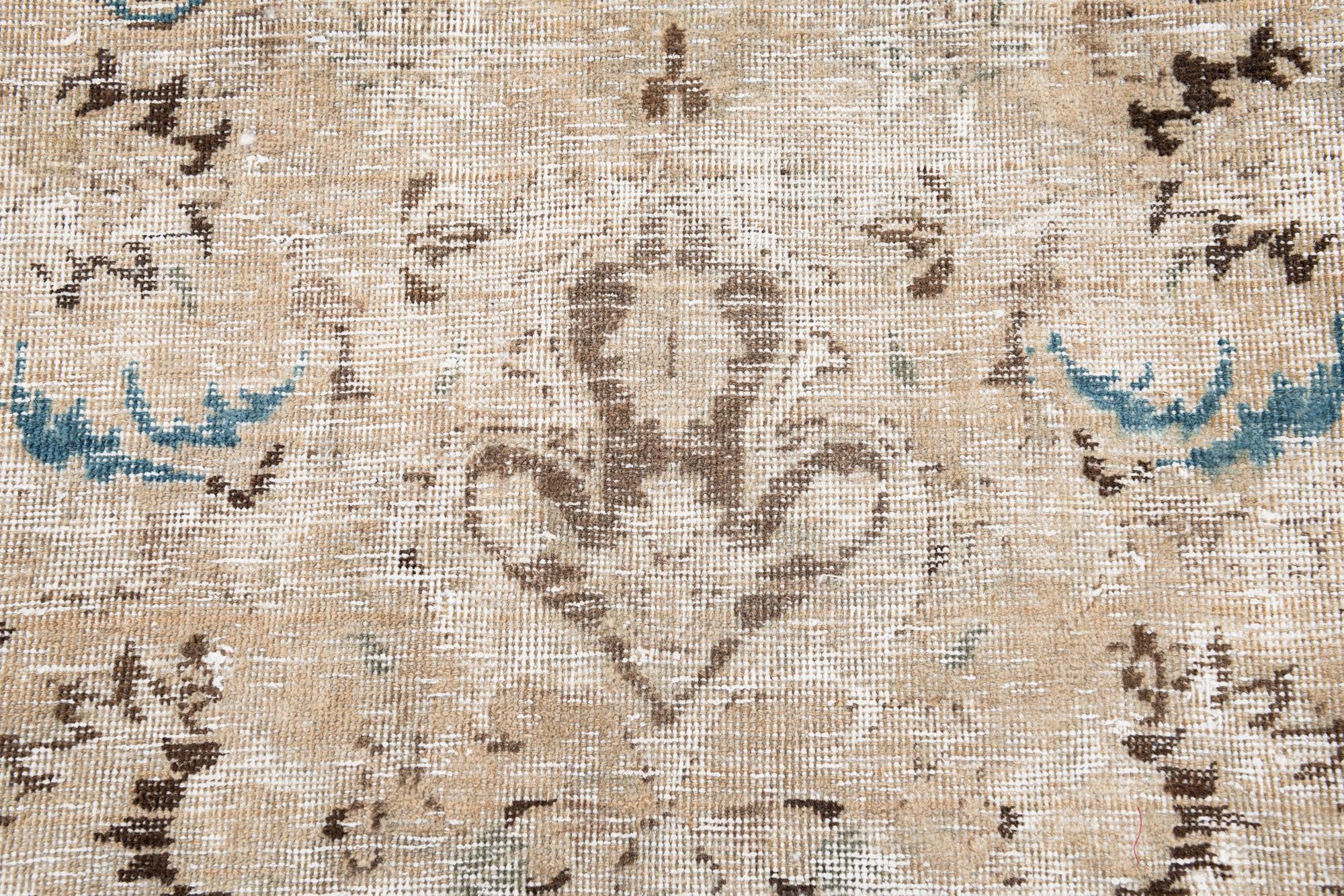 9' x 12' 1 Hand Knotted Ultra Vintage Persian Wool Rug