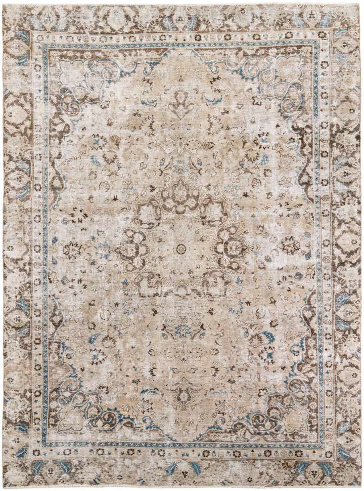 9' x 12' 1 Hand Knotted Ultra Vintage Persian Wool Rug