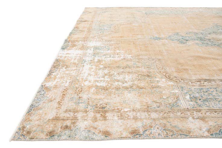 Detail image of 7' 9 x 11' 10 Hand Knotted Ultra Vintage Persian Wool Rug