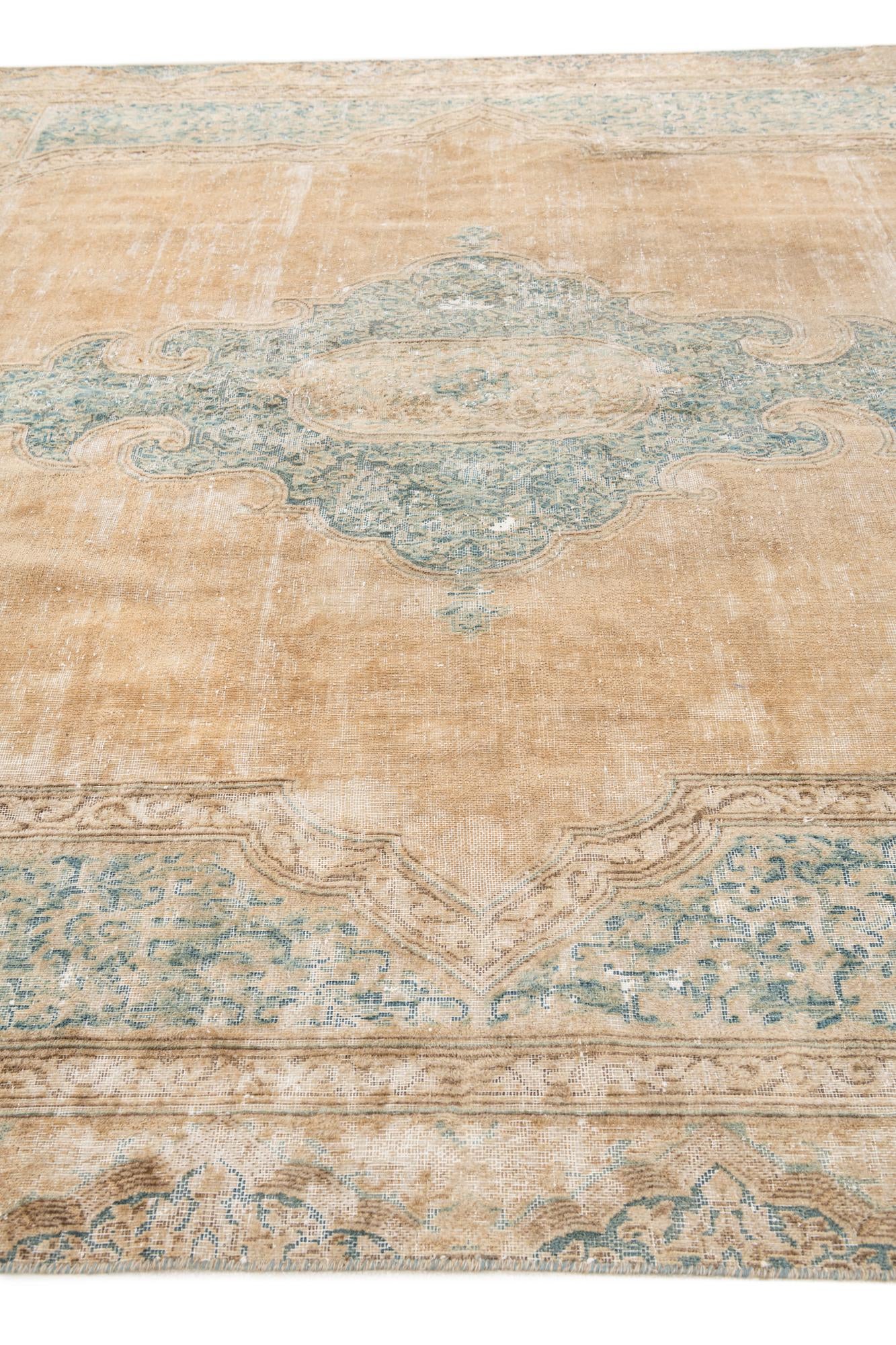 7' 9 x 11' 10 Hand Knotted Ultra Vintage Persian Wool Rug