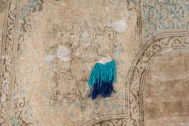 7' 9 x 11' 10 Hand Knotted Ultra Vintage Persian Wool Rug
