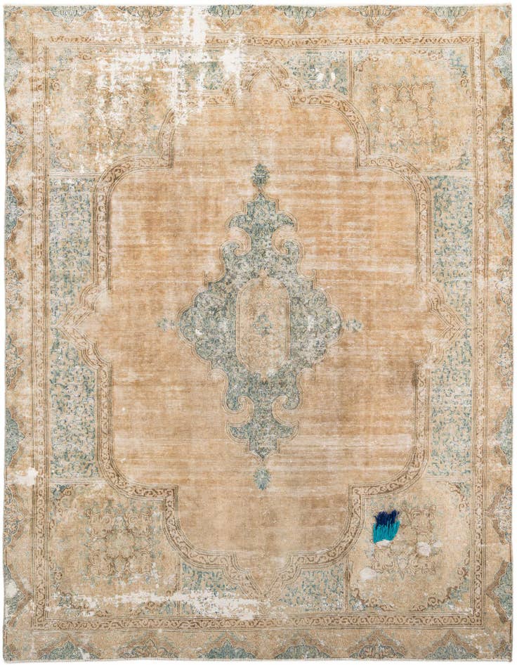 Detail image of 7' 9 x 11' 10 Hand Knotted Ultra Vintage Persian Wool Rug