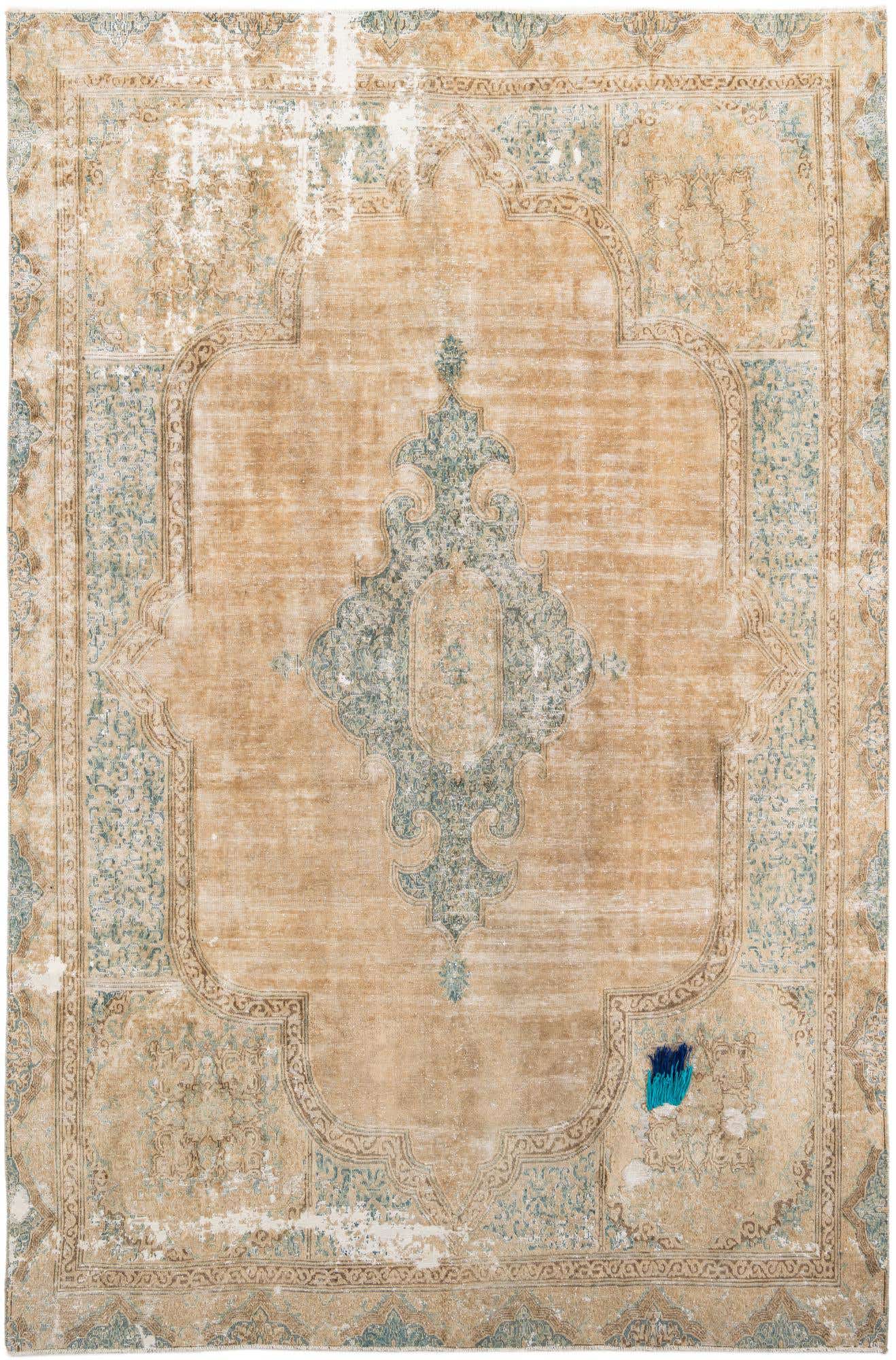 7' 9 x 11' 10 Hand Knotted Ultra Vintage Persian Wool Rug