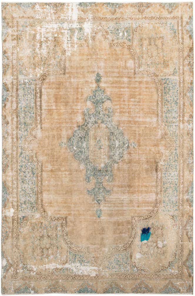 7' 9 x 11' 10 Hand Knotted Ultra Vintage Persian Wool Rug