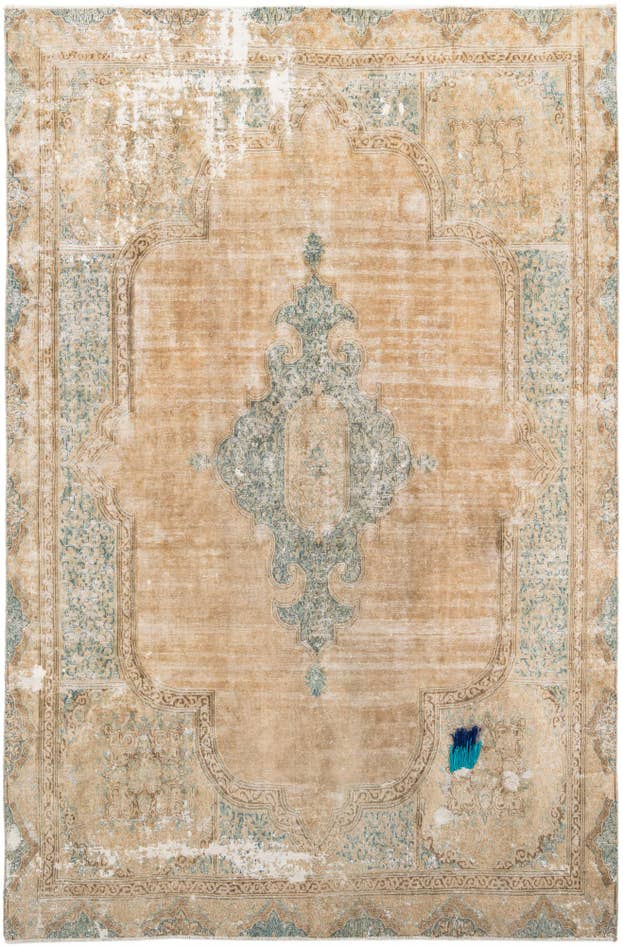 Detail image of 7' 9 x 11' 10 Hand Knotted Ultra Vintage Persian Wool Rug