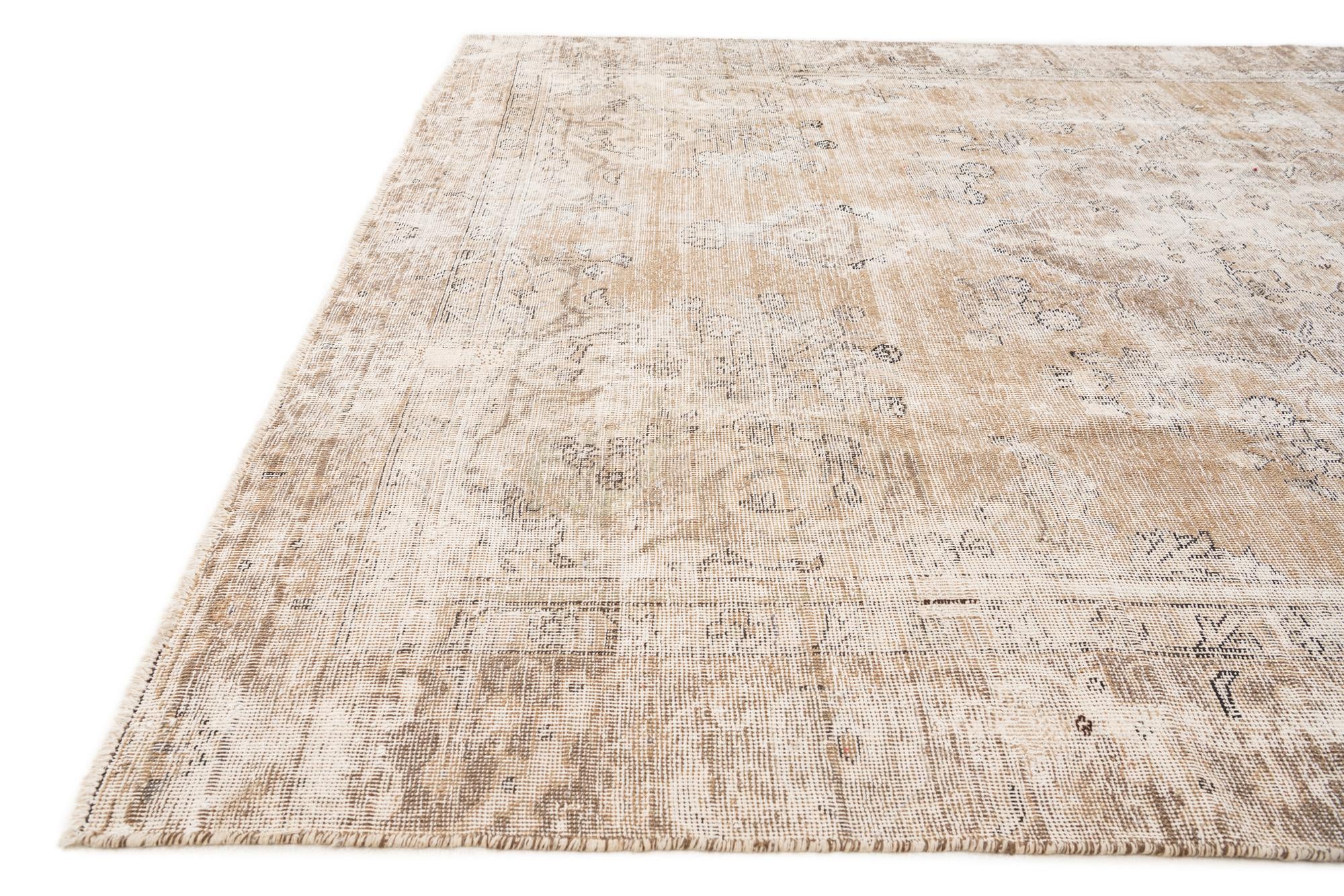 7' 4 x 10' 5 Hand Knotted Ultra Vintage Persian Wool Rug