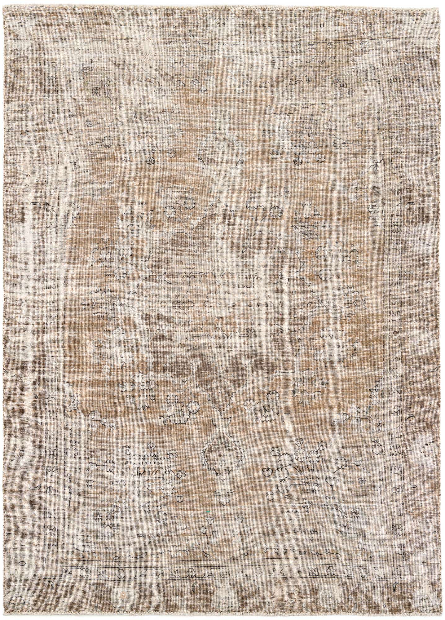 7' 4 x 10' 5 Hand Knotted Ultra Vintage Persian Wool Rug