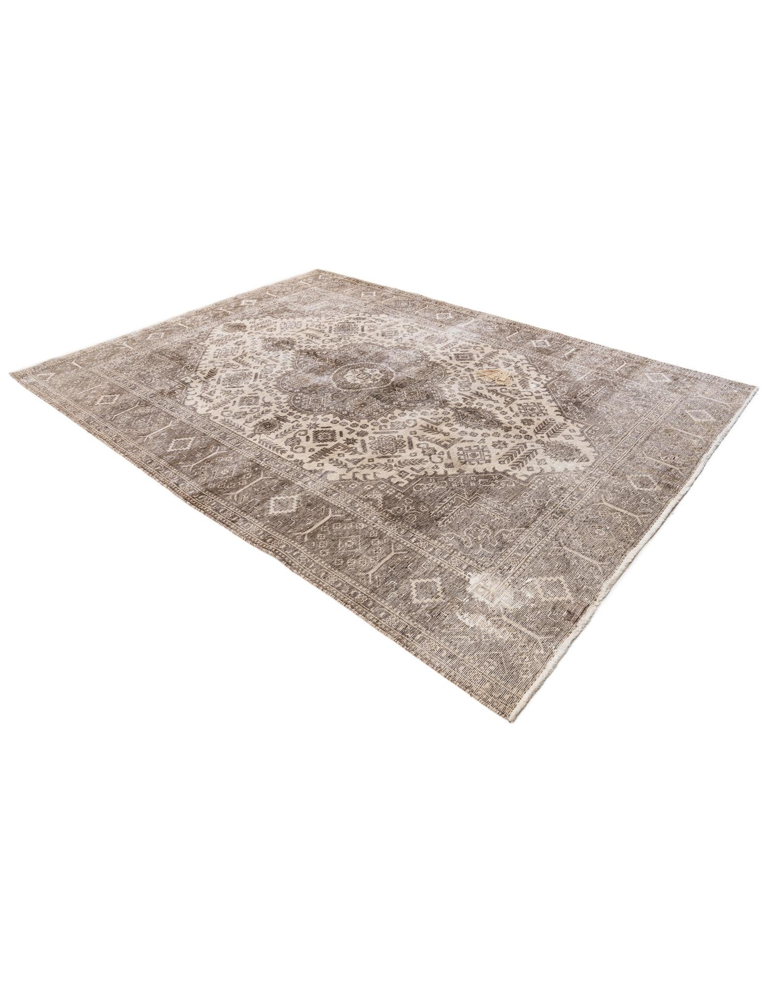 6' 7 x 9' Hand Knotted Ultra Vintage Persian Wool Rug