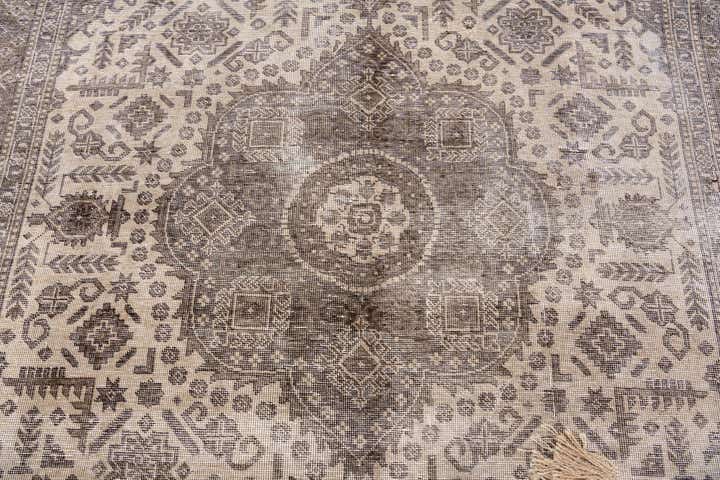 6' 7 x 9' Hand Knotted Ultra Vintage Persian Wool Rug
