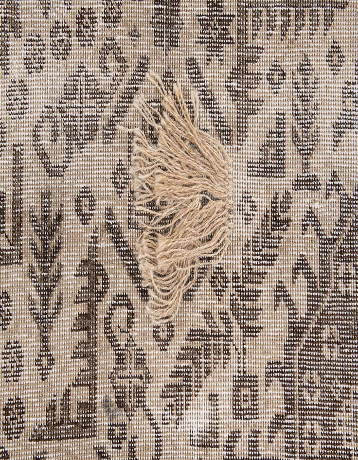 Detail image of 6' 7 x 9'  Hand Knotted Ultra Vintage Persian Wool Rug