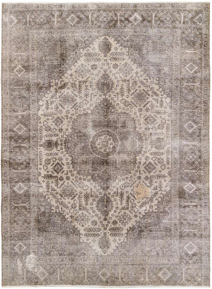 6' 7 x 9' Hand Knotted Ultra Vintage Persian Wool Rug