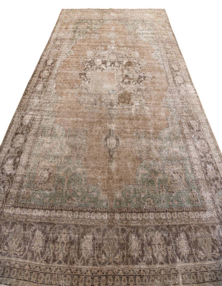 Detail image of 10' x 13'  Hand Knotted Ultra Vintage Persian Wool Rug