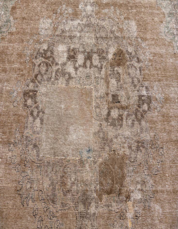 Detail image of 10' x 13'  Hand Knotted Ultra Vintage Persian Wool Rug