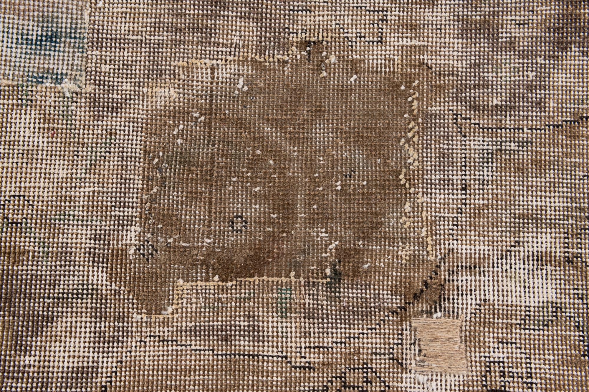 10' x 13' Hand Knotted Ultra Vintage Persian Wool Rug