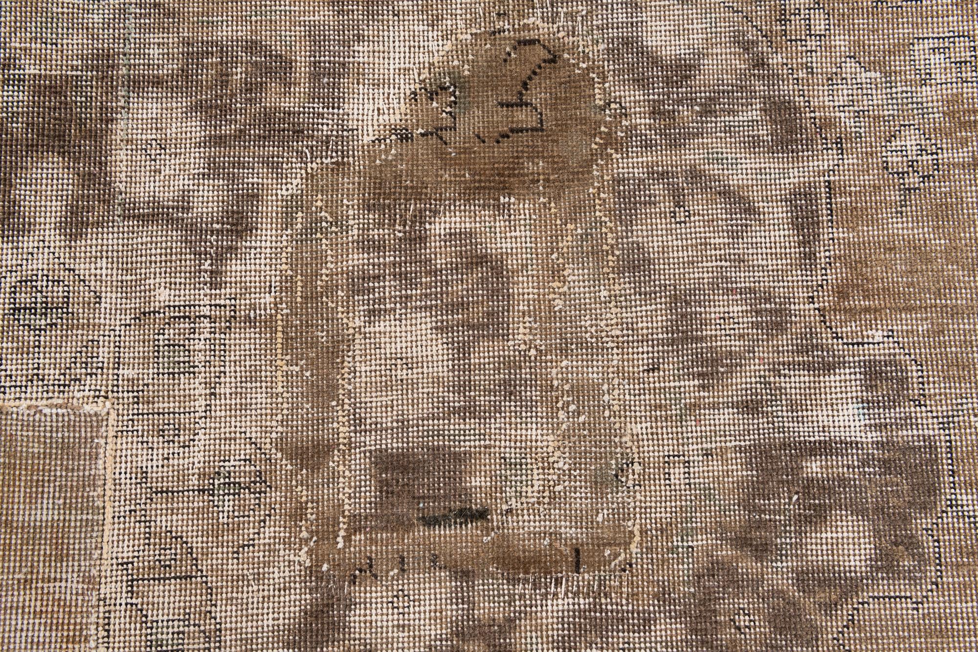 10' x 13' Hand Knotted Ultra Vintage Persian Wool Rug