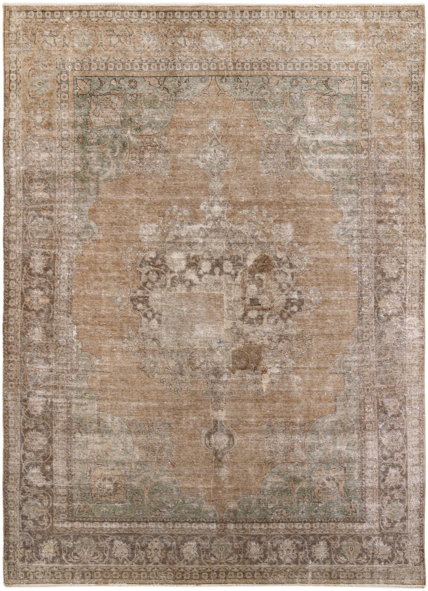 10' x 13' Hand Knotted Ultra Vintage Persian Wool Rug