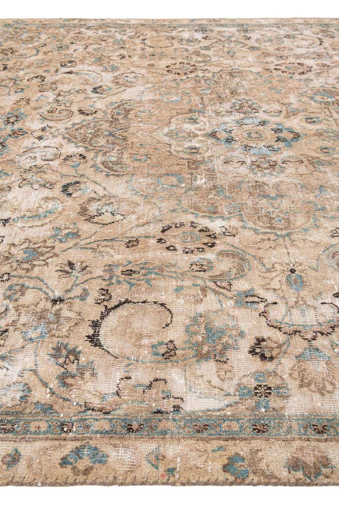 7' 1 x 10' 8 Hand Knotted Ultra Vintage Persian Wool Rug