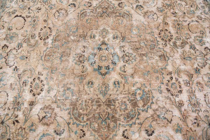 7' 1 x 10' 8 Hand Knotted Ultra Vintage Persian Wool Rug