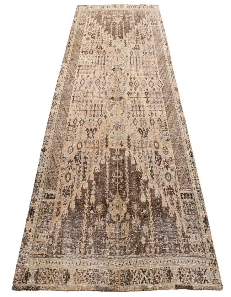 Detail image of 5' 1 x 8' 8  Hand Knotted Ultra Vintage Persian Wool Rug