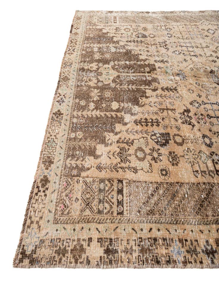 Detail image of 5' 1 x 8' 8  Hand Knotted Ultra Vintage Persian Wool Rug