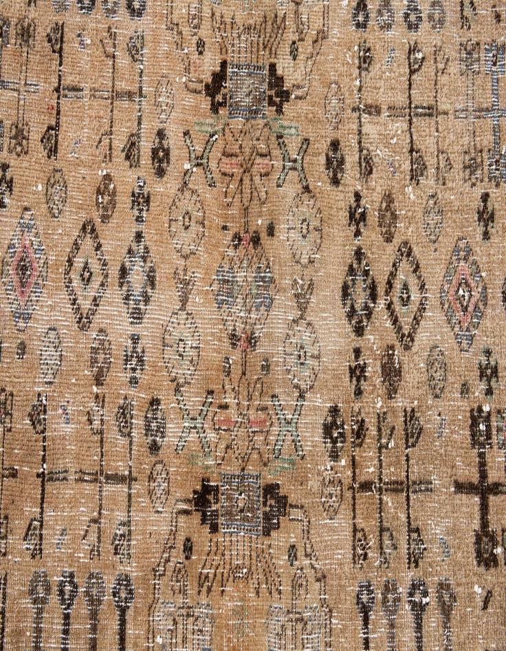 Detail image of 5' 1 x 8' 8  Hand Knotted Ultra Vintage Persian Wool Rug