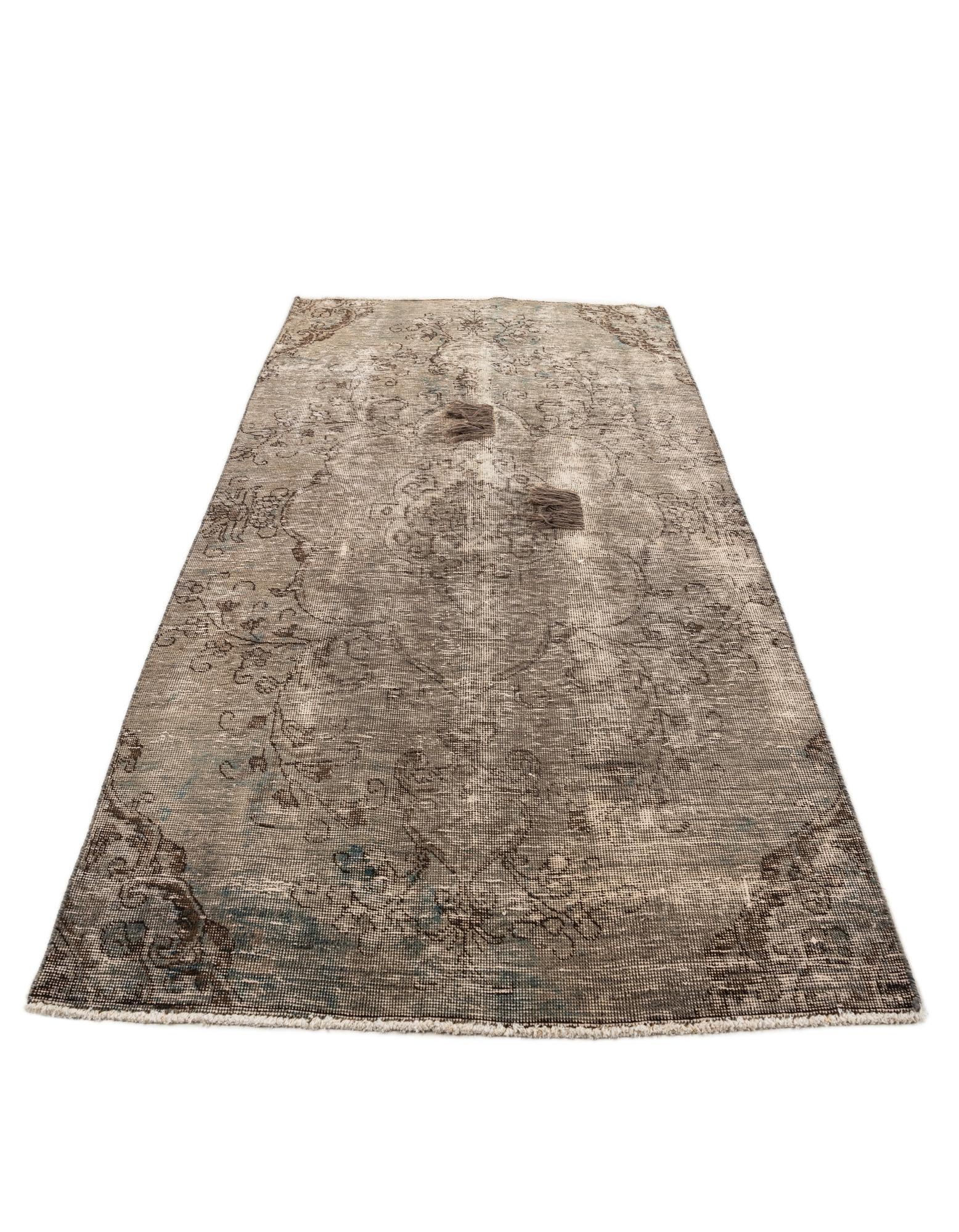 4' x 7' 4 Hand Knotted Ultra Vintage Persian Wool Rug