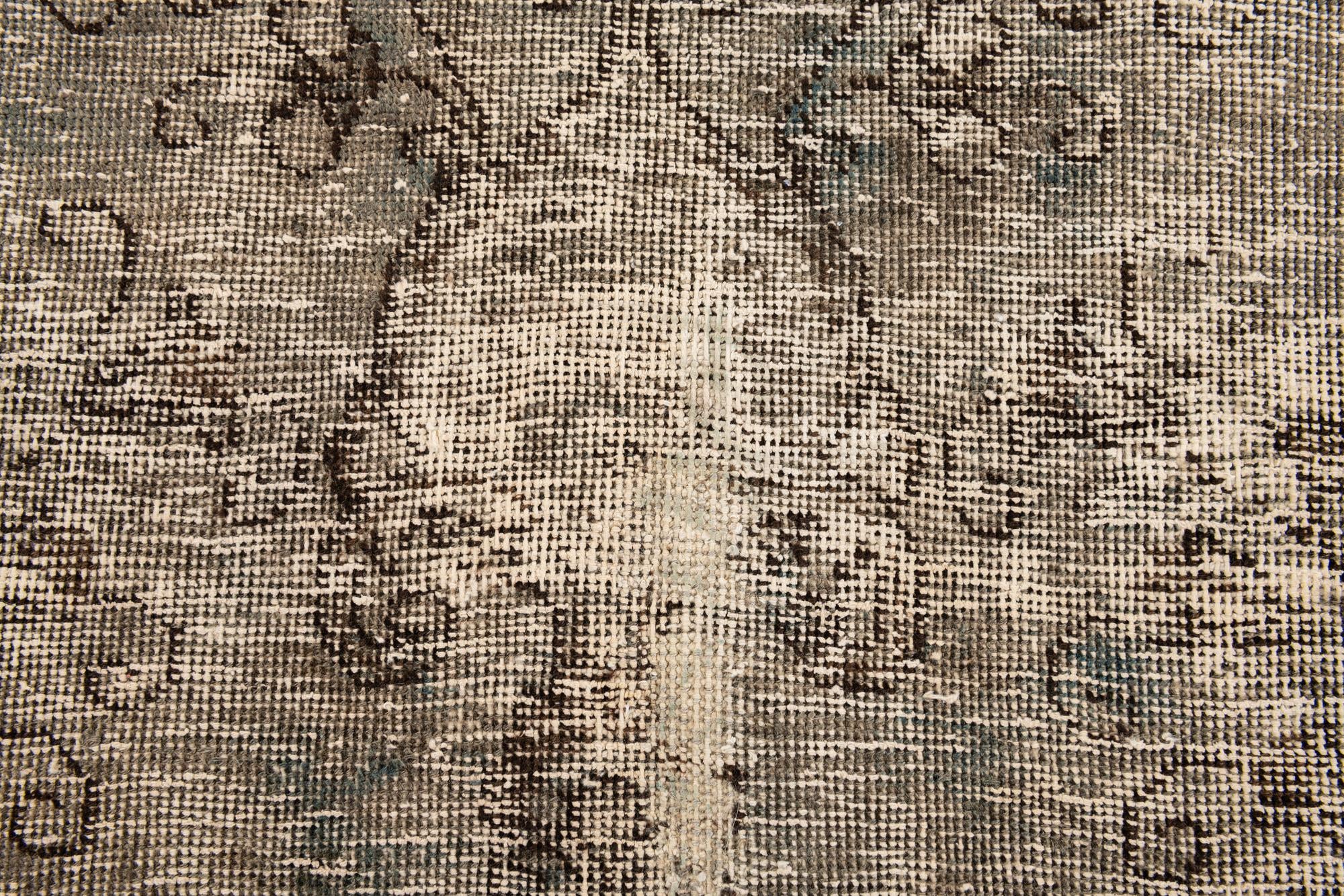 4' x 7' 4 Hand Knotted Ultra Vintage Persian Wool Rug