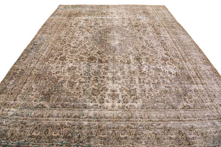 9' x 11' 5 Hand Knotted Ultra Vintage Persian Wool Rug