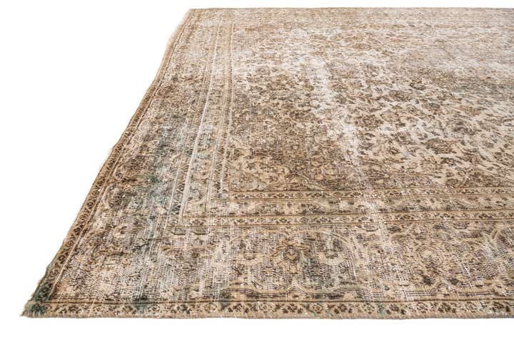 9' x 11' 5 Hand Knotted Ultra Vintage Persian Wool Rug