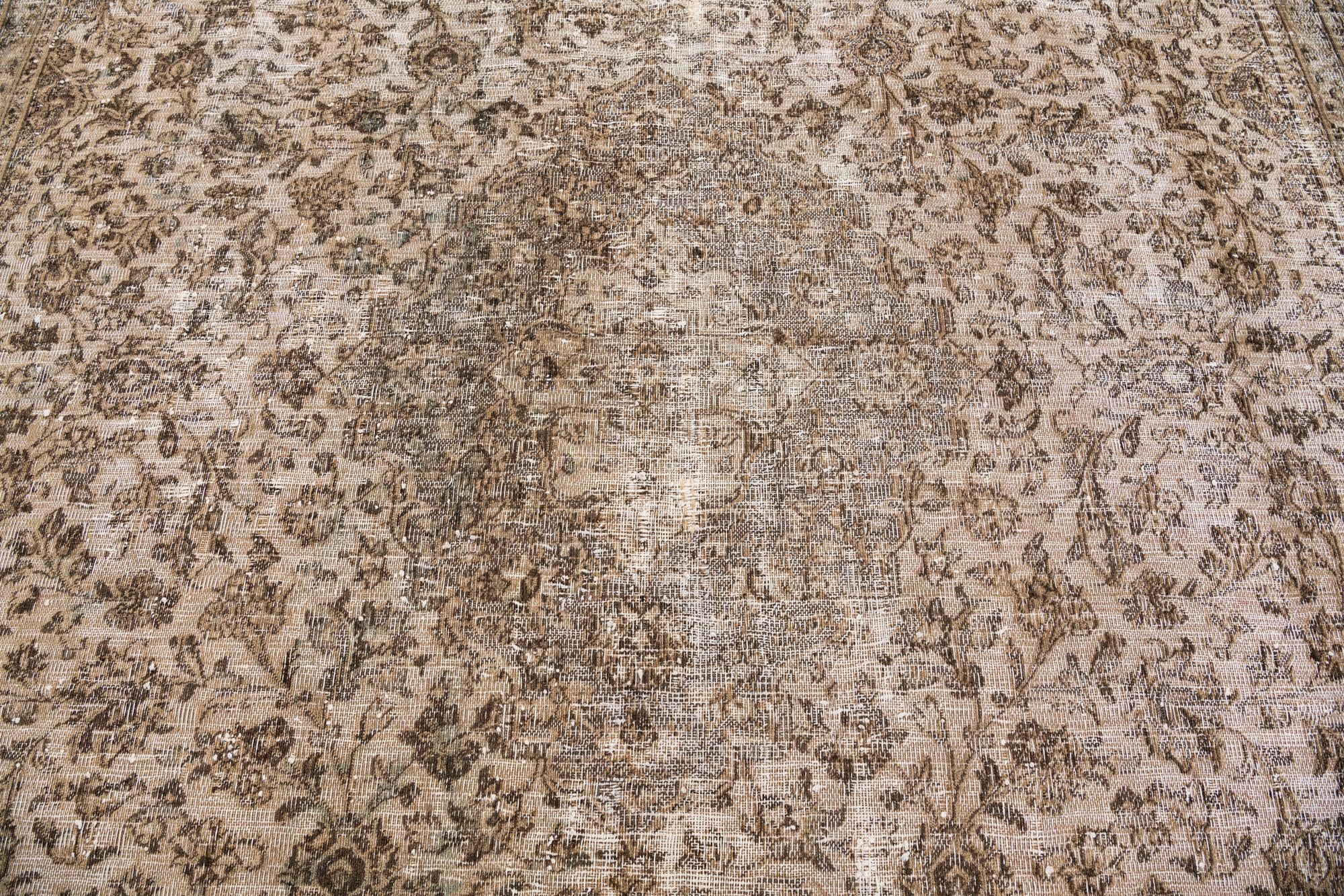 9' x 11' 5 Hand Knotted Ultra Vintage Persian Wool Rug