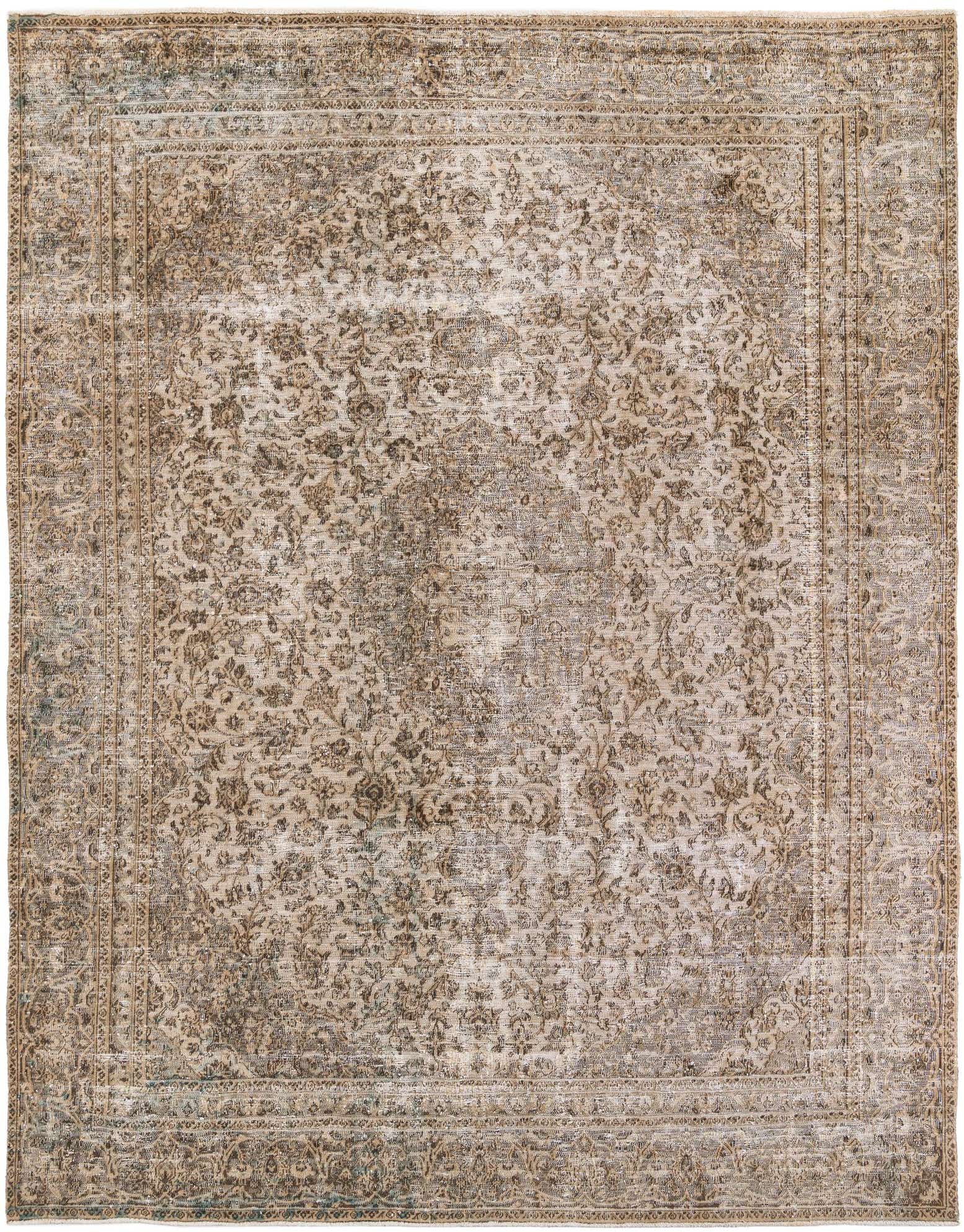 9' x 11' 5 Hand Knotted Ultra Vintage Persian Wool Rug