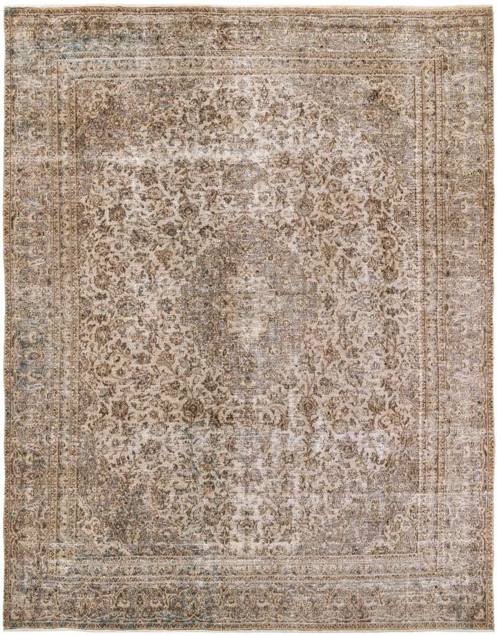 9' x 11' 5 Hand Knotted Ultra Vintage Persian Wool Rug